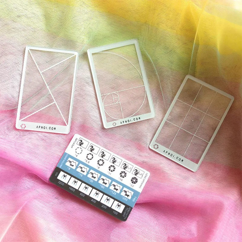 Golden Triangle Composition Tool Viewfinder/Viewer Photography/Painting/Drawing Credit Card Size Fits Wallet/Camera Bag