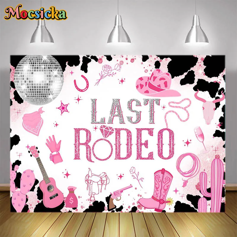 

Western Cowgirl Party Decorations Backdrops Last Rodeo Bachelorette Party for Final Rodeo Bachelorette Cowgirl Background