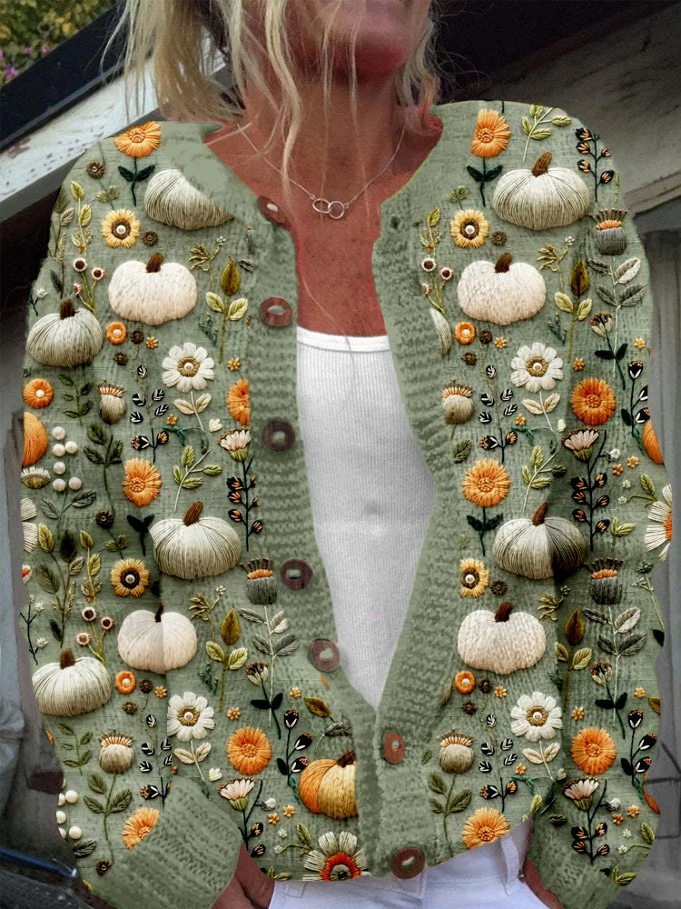 

Autumn Winter Knitted Cardigan Women Sweater halloween Vintage Sweaters Knit Top Fashion Casual Chic Jumpers Streetwear Gift
