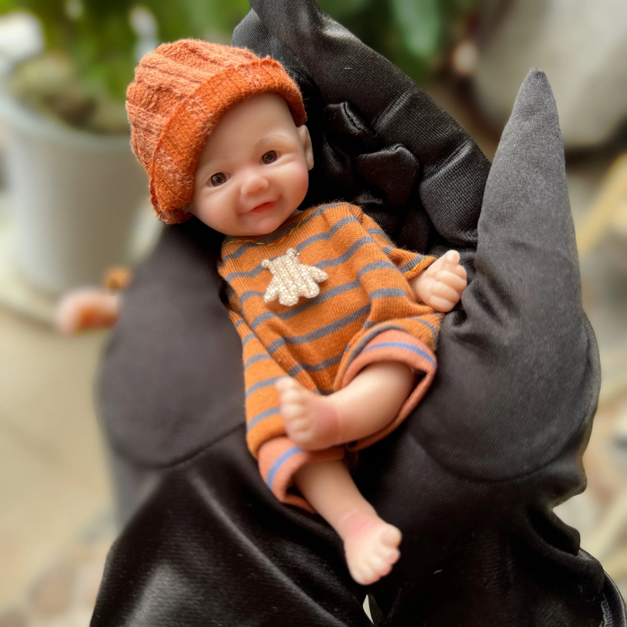 6-calowe lalki Bebe Reborn chłopcy i dziewczęta ręcznie malowane pełne stałe silikonowe śliczne uśmiech laleczka bobas dla dzieci prezenty świąteczne