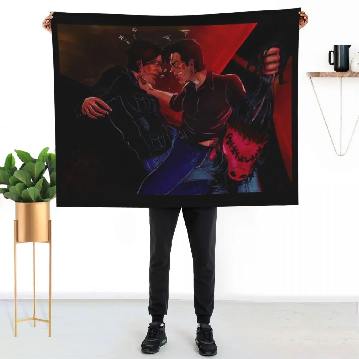 Hoffman VS Strahm Fight Throw Blanket Plaid Sofa Throw Sofa Decorative Beds Quilt Soft Plaid Blankets