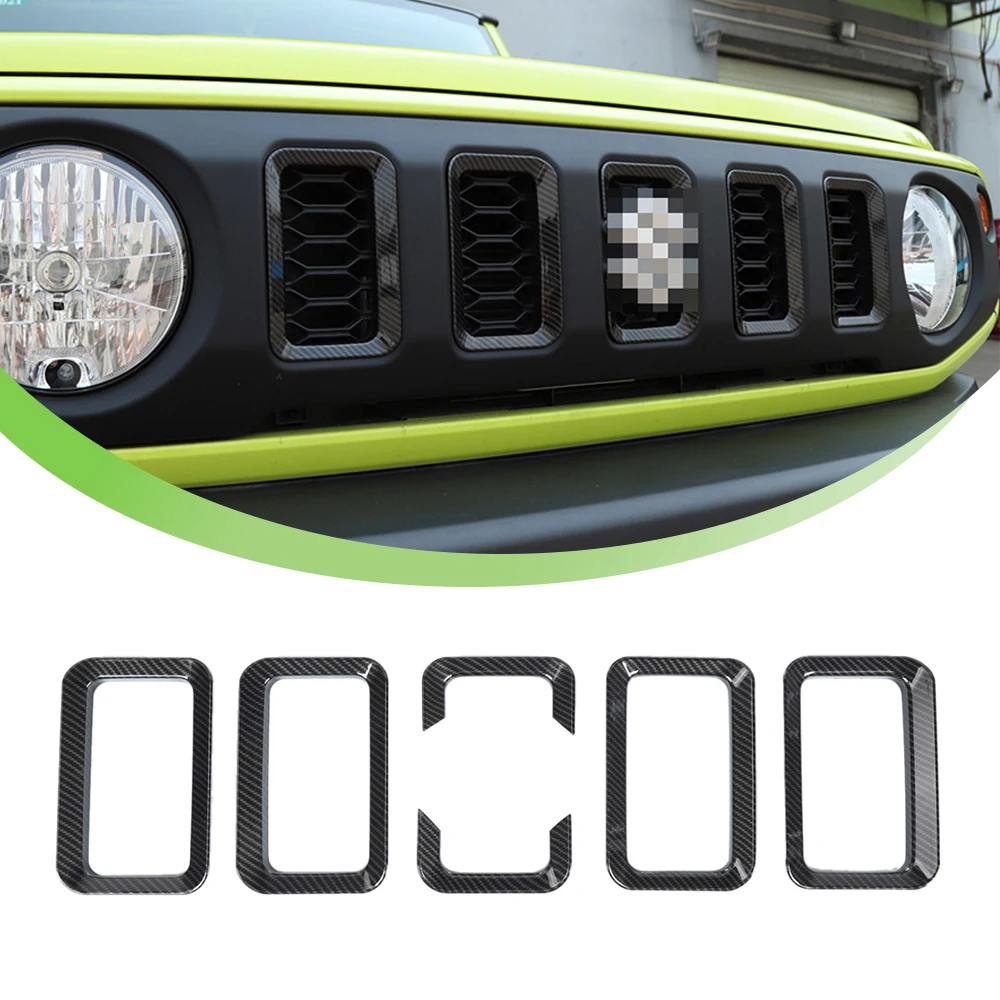 6Pack Car Front Grill Insert Grille Cover Decoration Trim Cover for Suzuki Jimny 2019 2020 2021 2022 2023 Exterior Accessories