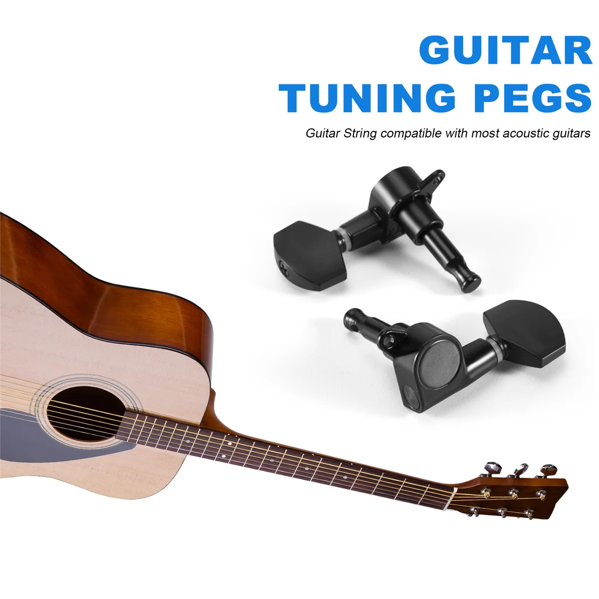 

AA85 6 Pieces Black Sealed electric Tuning Pegs Tuner 3L / acoustic guitar