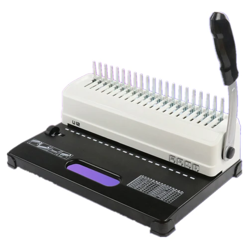 수동 고무 링 클립 바인딩 기계, A4 종이 문서 펀칭 기계, 바우처 바인딩 기계, U12, 21 홀 바인딩 기계 