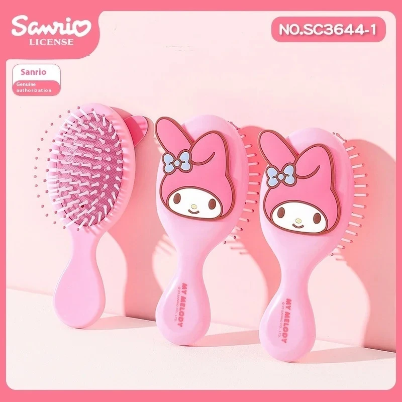 Sanrio Hello Kitty Air Cushion Comb Kuromi Action Figure Toys Folding Portable Soft and Comfortable Massage Comb Girl Gift