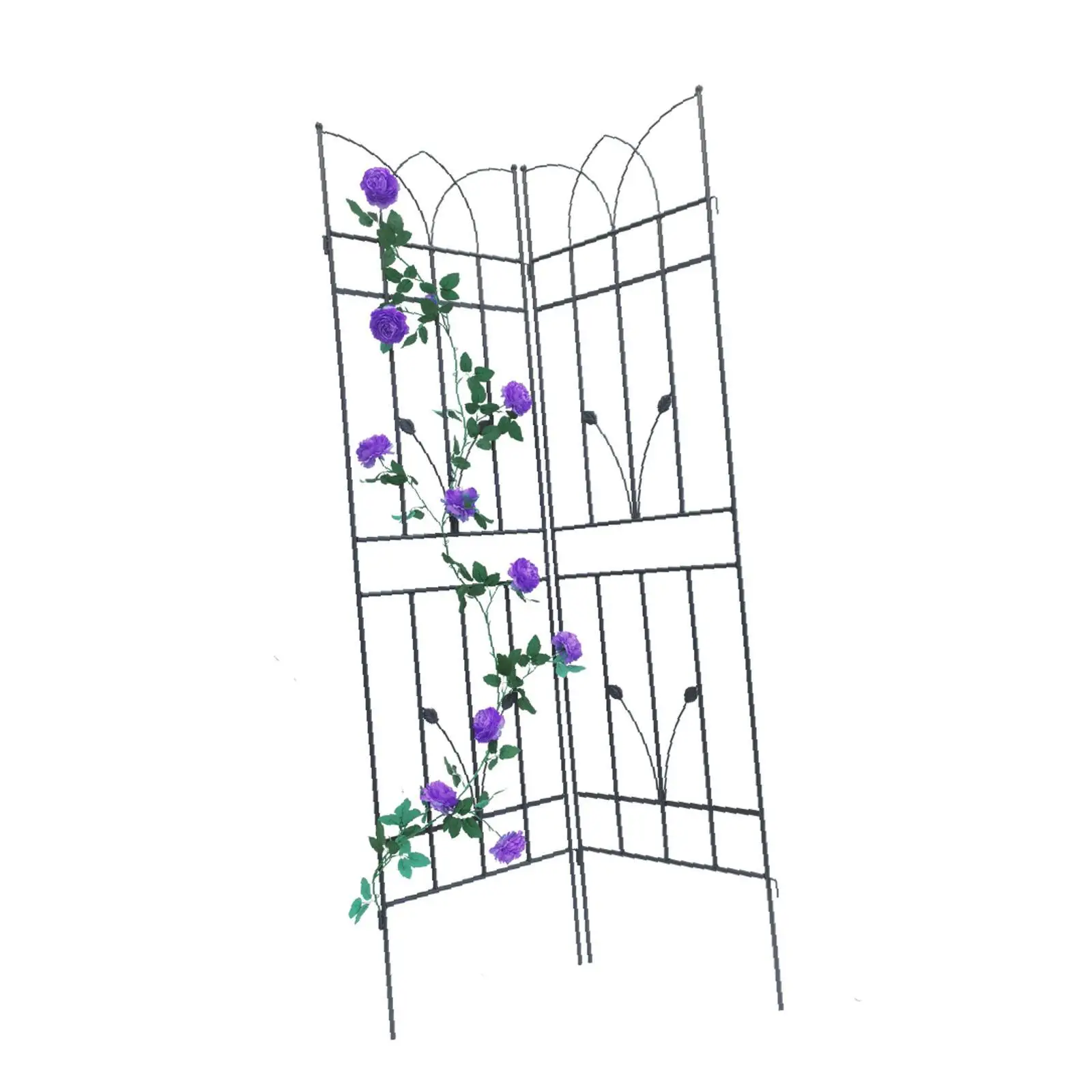

71 Inch Brown Metal Trellis for Climbing Plants Rustproof Garden Arch Support for Outdoor Landscaping