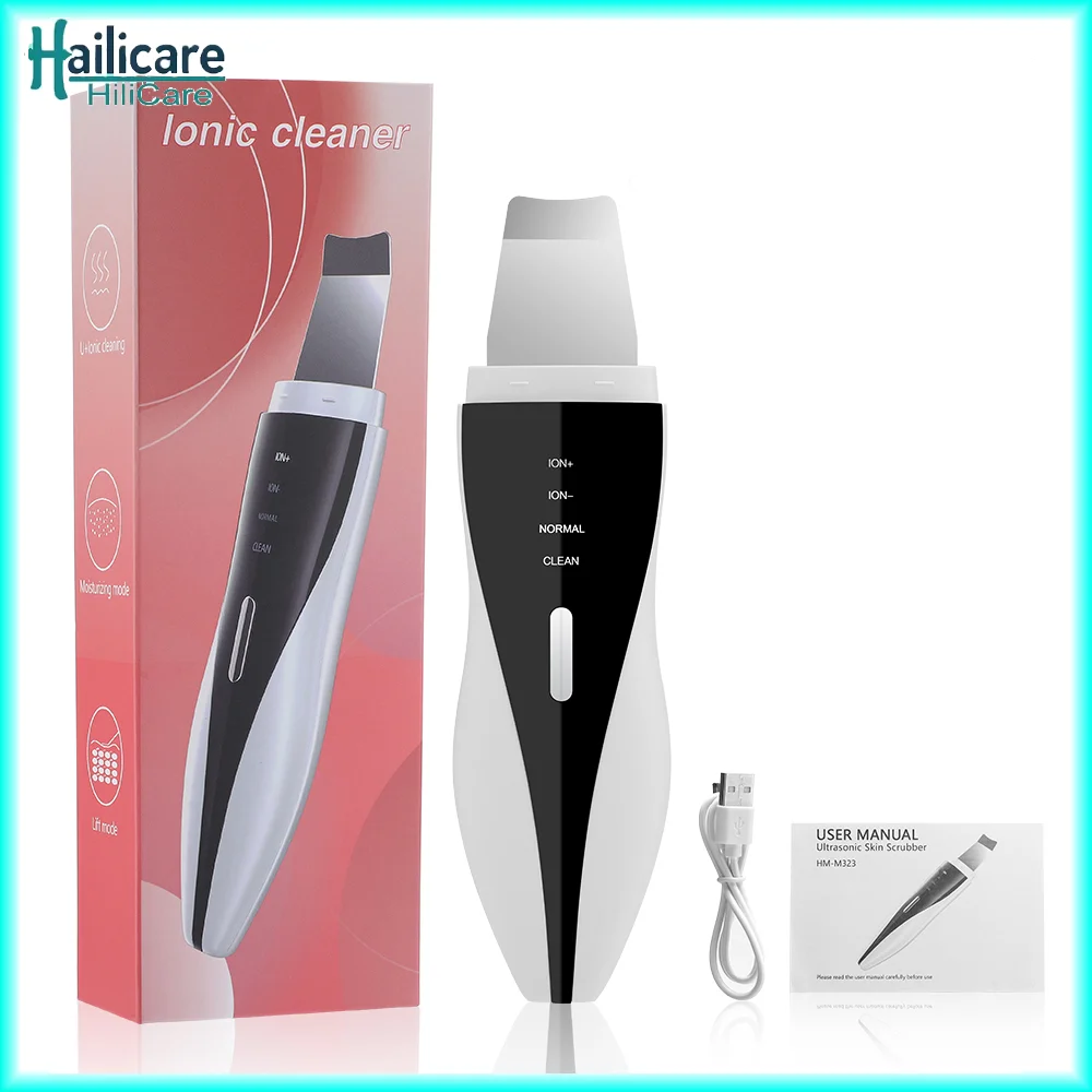 

Ultrasonic Skin Scraper Peeling Blackhead Remover Deep Face Cleaning Lifting Acne Pore Cleaner Facial Spatula Shovel Cleanser
