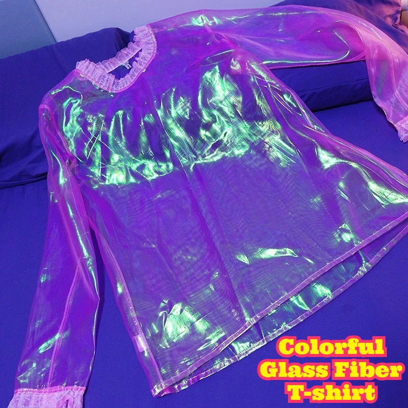 sheer-sexy-lace-trim-iridescent-glass-fiber-round-neck-loose-fit-t-shirt-top-blouse-two-piece-tracksuit-set-women-oversized-wear