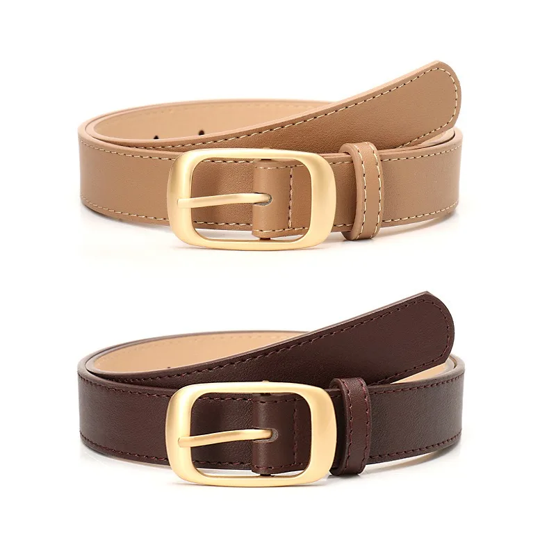 Women's Belt 2024 New Belt Women's All-in-One Denim Needle Buckle Fashion Decoration Simple All-in-One Student Trend