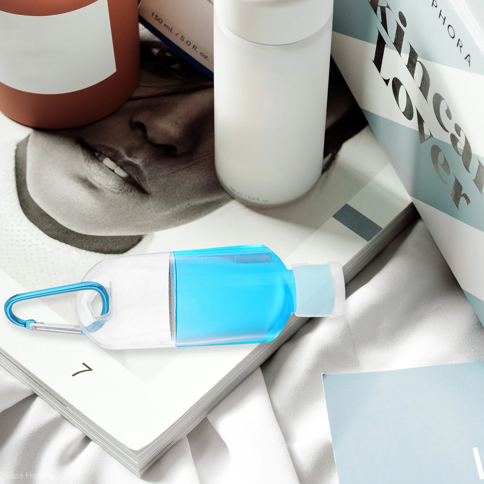 

10pcs Hook Bottles 50Ml Leak Proof Reusable Travel Squeeze Containers For Shampoo Lotion Sunscreen Body Wash Refillable Liquid