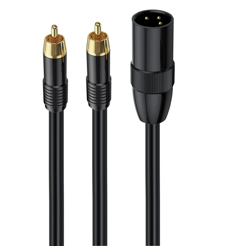 Câble adaptateur RCA en forme de Y vers XLR 3 broches, 2 en 1, femelle, mâle, microphone, console de son, caméra, enregistreur vidéo, performance sur scène, fête