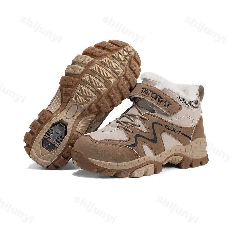 الشتاء الأطفال أحذية قطنية الفتيات الفتيان الدافئة حذاء كاجوال الرجعية الترفيه في الهواء الطلق أحذية رياضية للأطفال عدم الانزلاق أحذية رياضية مريحة