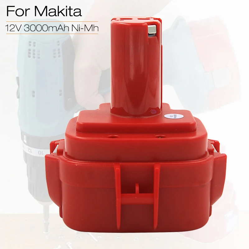 PA12 12V 2.0Ah Ni-CD 3.0Ah Ni-MH vervangende accu voor Makita 12V 1220 1222 1202 1233 1234 1235 192696-2 193138-9 1050D 4013D