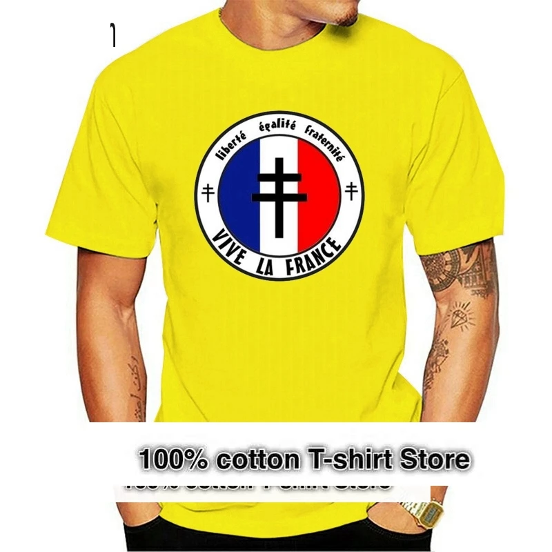 2024 Men Cool Tee Shirt T-shirt FRANCE LIBRE - liberte egalite fraternite - dispo du S au XXL Summer T-shirt