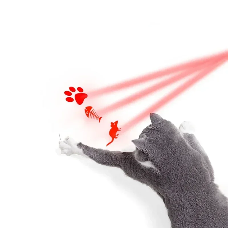 Rechargeable Projection LED Cat Toys Multi-pattern Infrared Uv Purple Light Bite-proof Funny Gatos Stick Mascotas Accessories