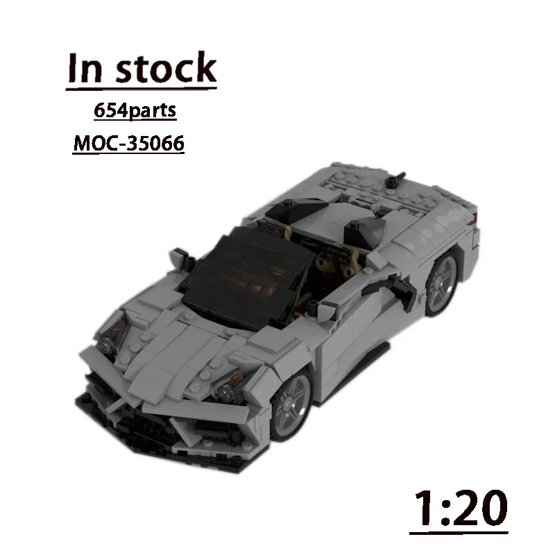 MOC-35066 Scissor Door Convertible Supercar 1:20 Building Block Model 645 Parts Puzzle Boy Birthday Building Blocks Toy Gift