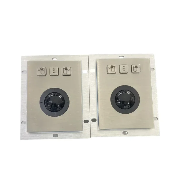 Embedded 36mm Removable Resin Trackball Mouse Stainless Steel USB Panel Mount IP54 Protection Industrial Control in Stock