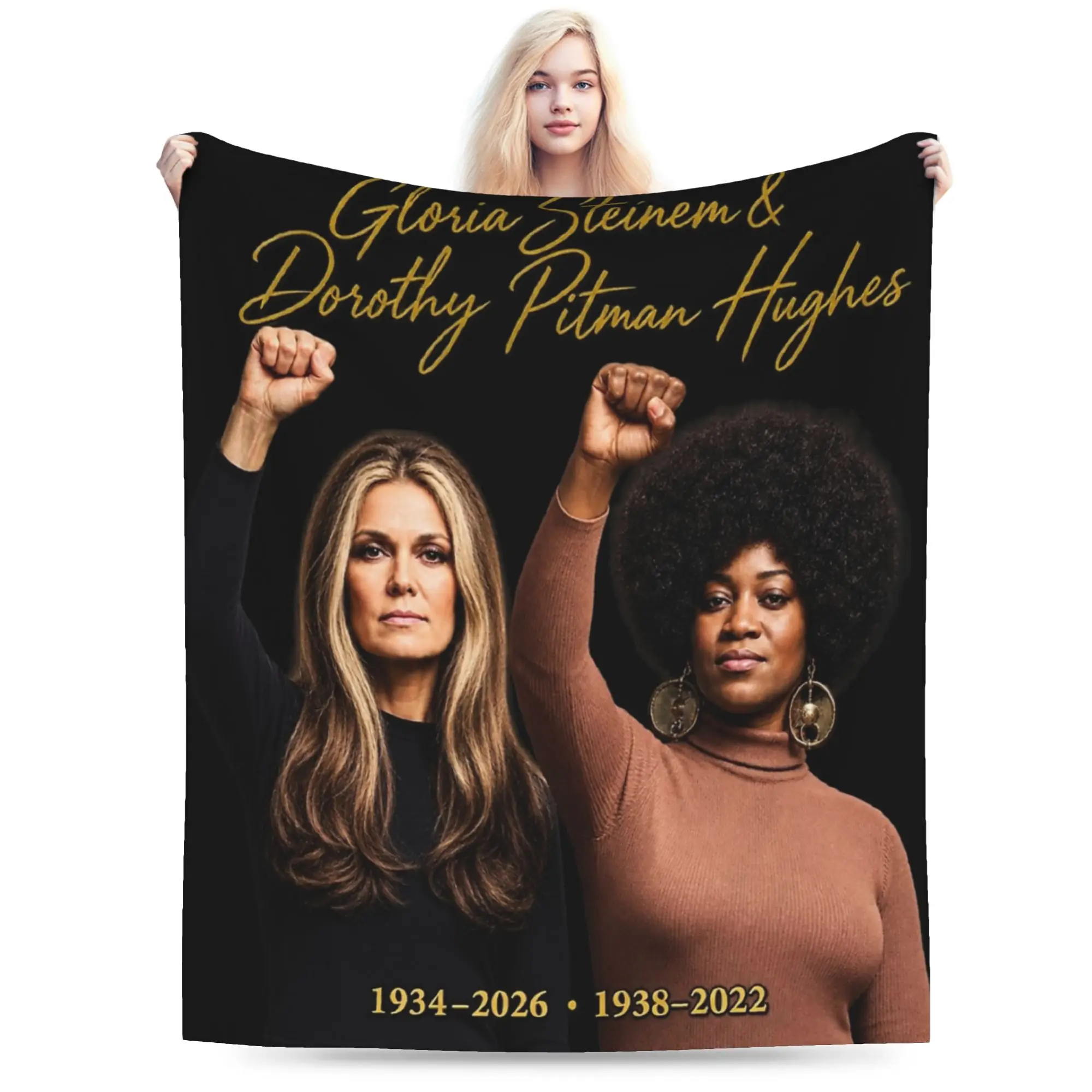RIP Gloria Steinem  Blanket Lightweight Thin Flannel Comfort Present  Throw Blanket Bedspread