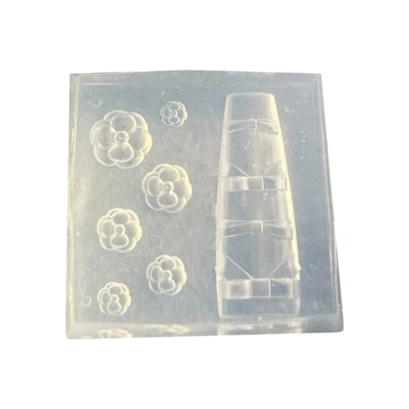 Reusable Elastic Art Decoration Mold 3D Floral Bowknot Silicone Craft Tool