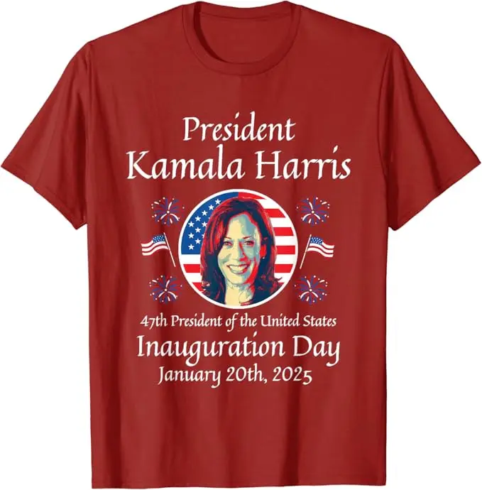 President Kamala Harris Inauguration 2025 Memorabilia T-Shirt Women\'s Fashion Feminism Campaign Tee Tops Novelty Feminist Gift