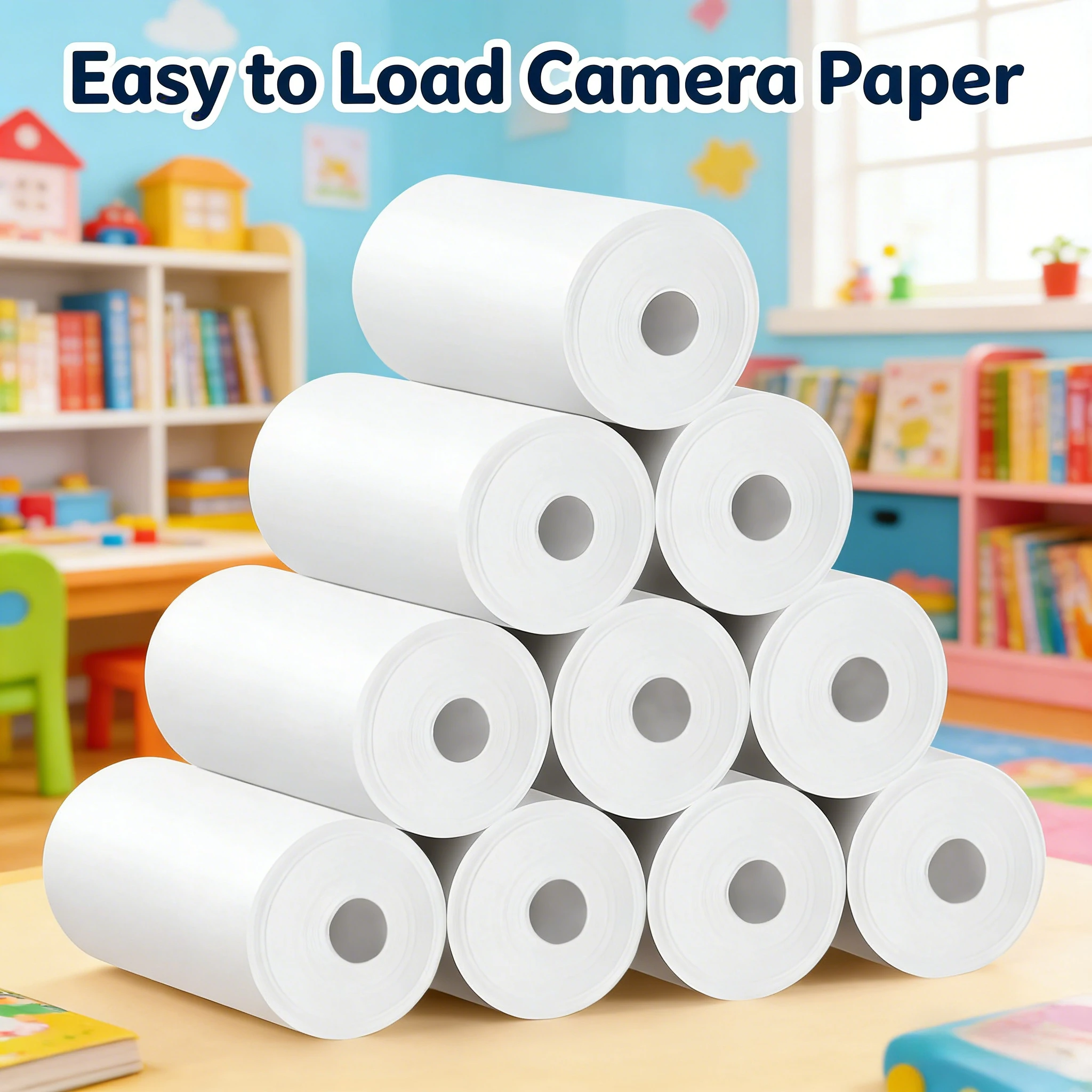 10-50 Rolls 57x25MM White Thermal Paper Children Camera Instant Print Kids Camera Printing Paper Replacement Accessories Parts