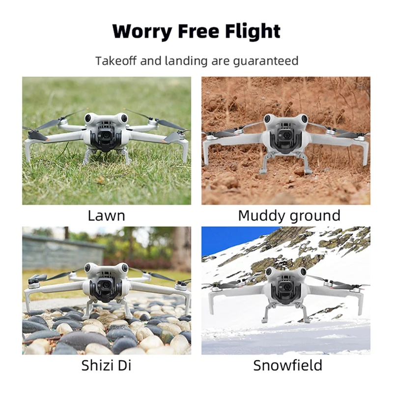 Y19A For DJI MINI 4 PRO Booster Stand Multi-Functional Sled Landing Gear Landing Protection Frame Heightening Replacement Spare