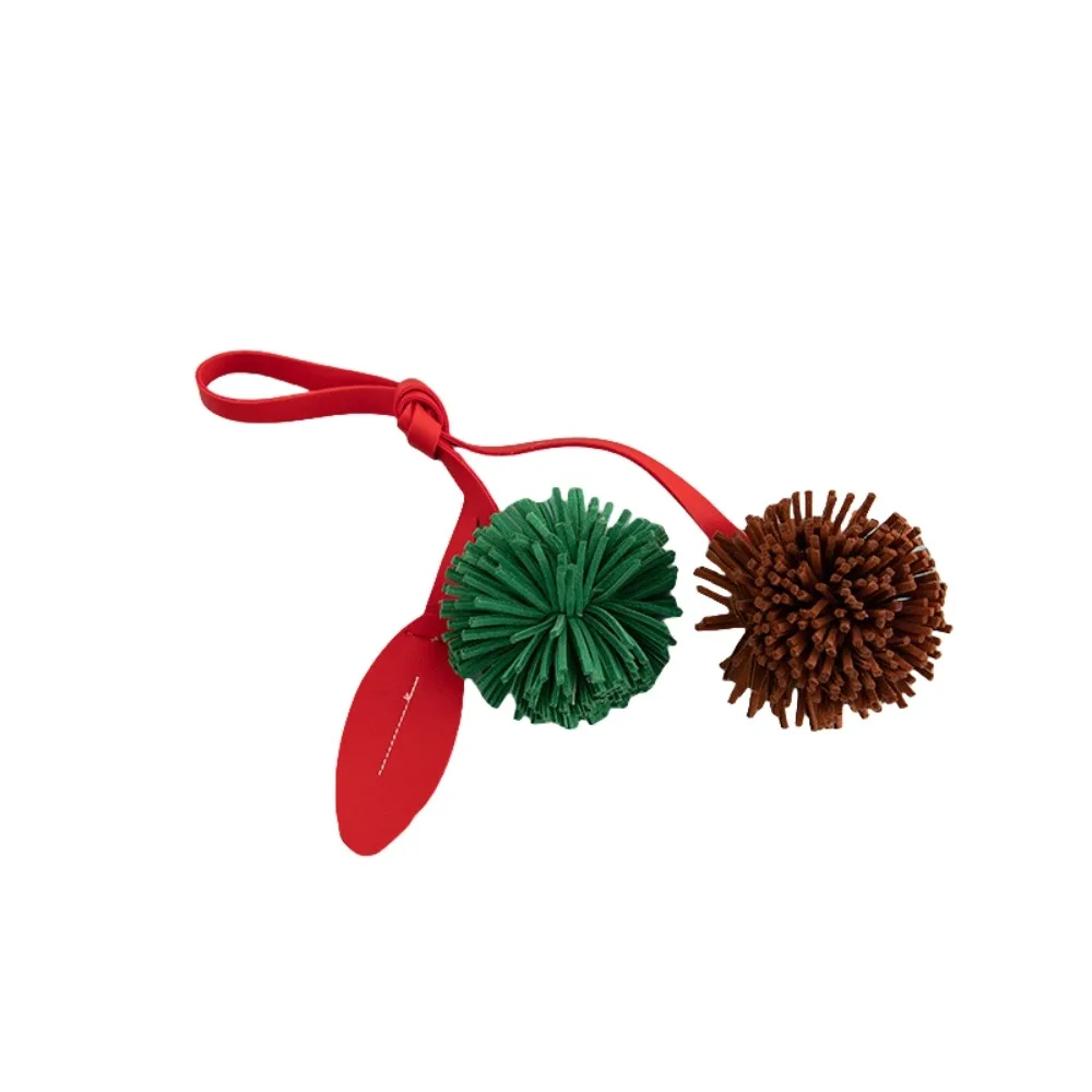 الكورية نمط بو الجلود زهرة قلادة اليدوية أقحوان الجلود زهرة المفاتيح شخصية رائعة بولي Floral الأزهار كيرينغ