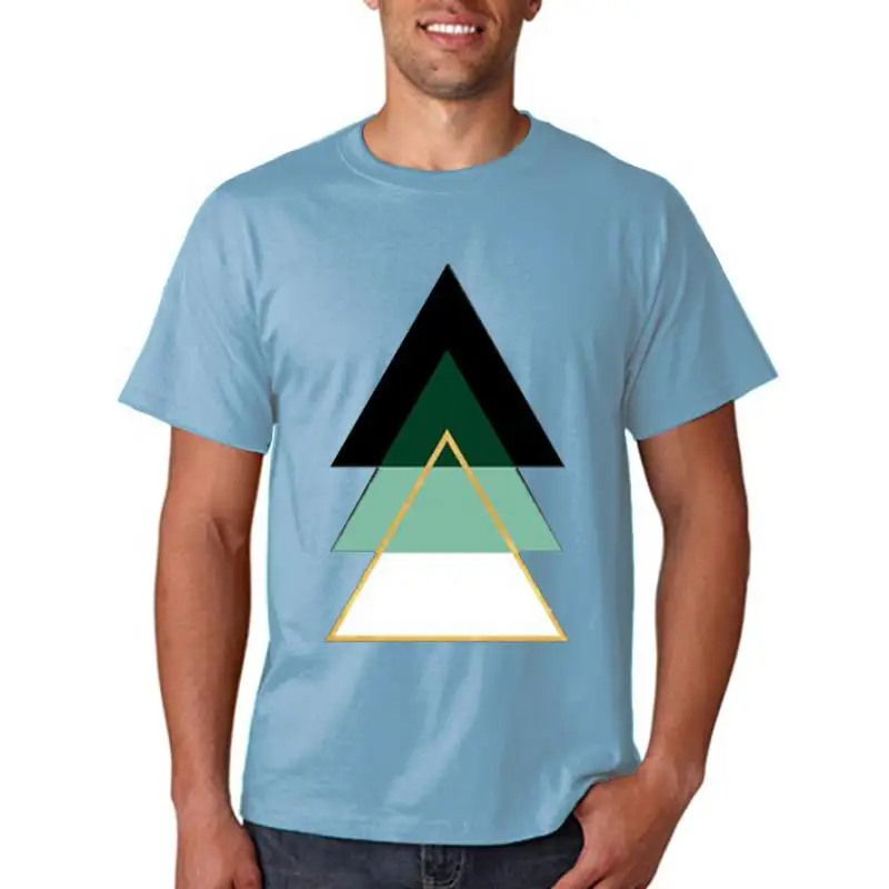 2022 Plus Size Summer Print T Shirt Triangle Graphic Christmas Trees T-Shirts for Women Qute Comfortable Geometry Tree Girl Top