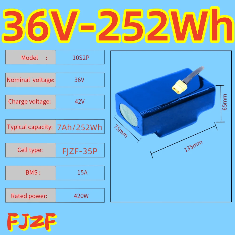 36 فولت 7Ah بطارية حزم قابلة للشحن 10s2p حقيقية ليثيوم أيون 42 فولت بطارية للكهرباء سكوتر التوازن الذاتي HoverBoard الدراجة الهوائية الأحادية العجلة #2