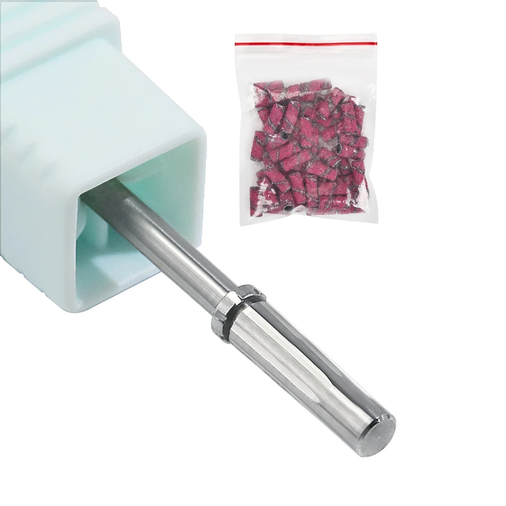 Anello di sabbia da 3.1MM e punta da trapano per unghie in acciaio inossidabile Set di cuscinetti per anelli di sabbia strumenti per accessori per Nail Art per la rimozione del Manicure