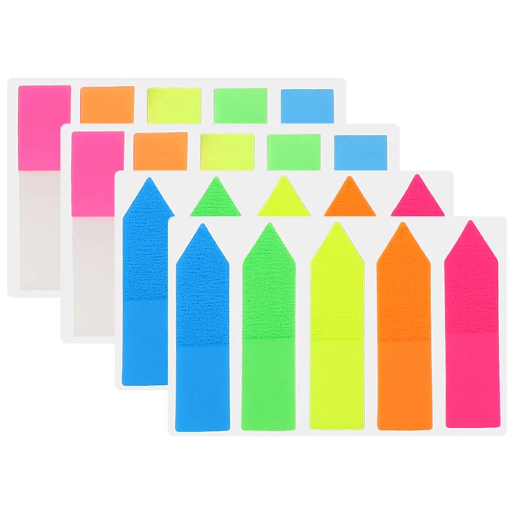 

6 Sets Transparent PET Material Page Tabs Memo Pads Colorful Bookmarks Office Supplies Reusable Marks Notepads