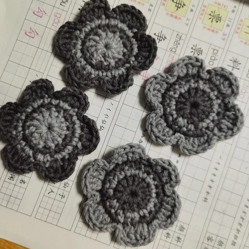 Original Flower Cotton Trade Hand Crochet Hook Disc Pad Handmade Placemat Cup Mat Photo Props Vase Cushion Decorative Mat 30PCS