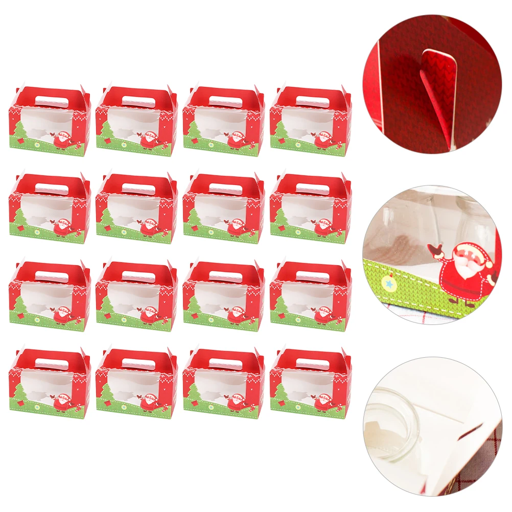 

20pcs Cake Box Cupcake Container Christmas Paper Boxes for Parties Birthday Wedding Bake Sale Food Grade Eco Friendly