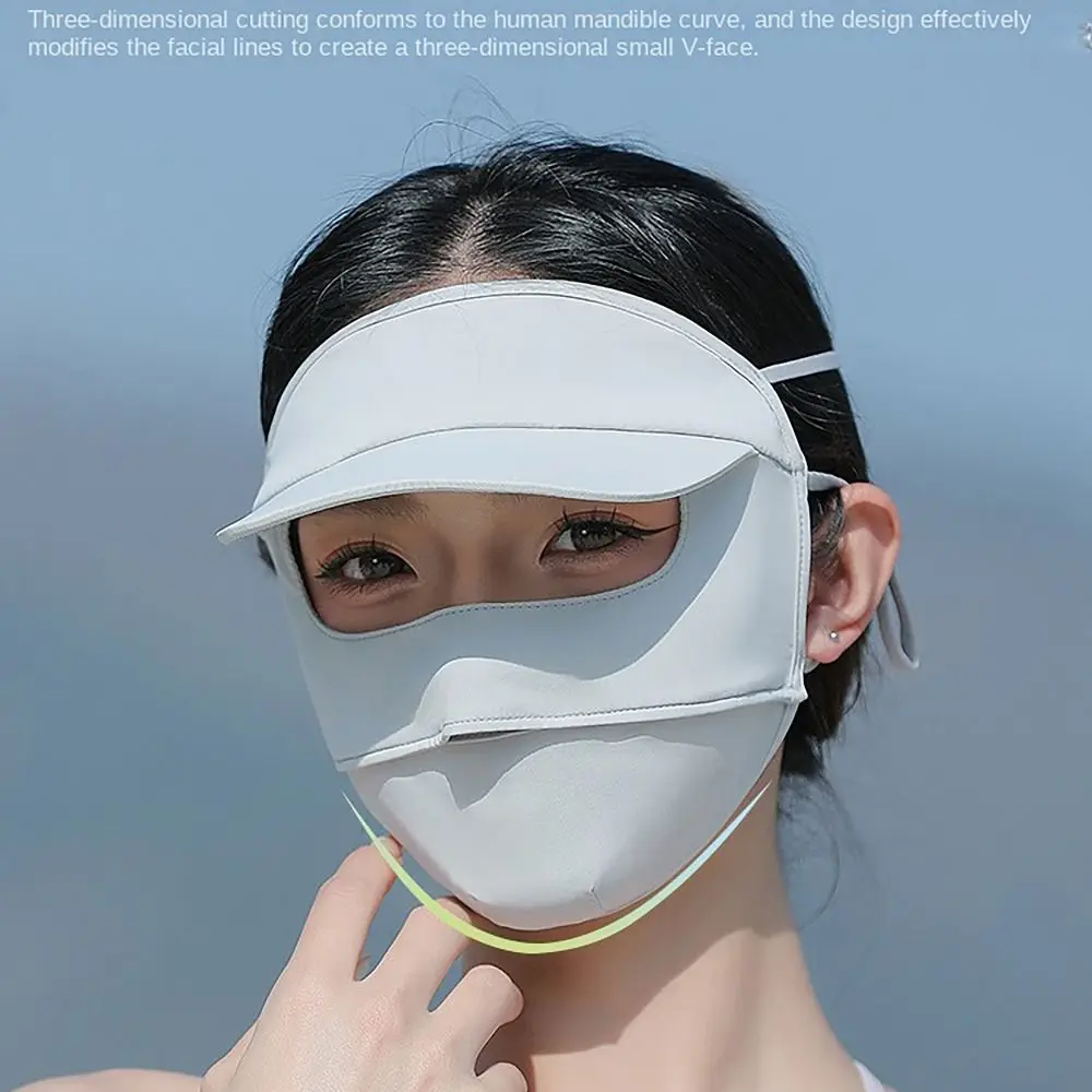 UV Proof Sunscreen Mask Sunmmer Quick Drying 3D Face Cover Scarf Ear Hanging Sun Protection Cycling Face Mask Driving