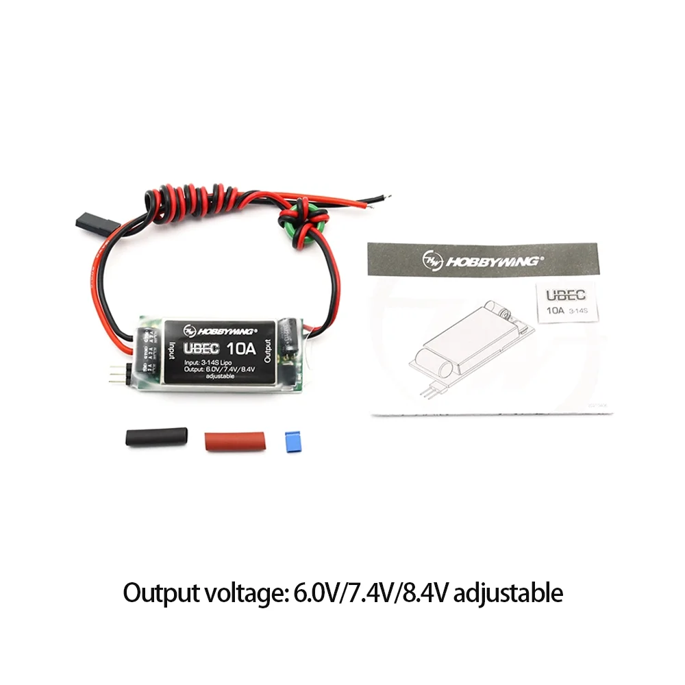 RC Car High Voltage BEC Hobbywing Waterproof UBEC 10A Module 3-14S Adjustable 6V 7.4V 8.4V Output