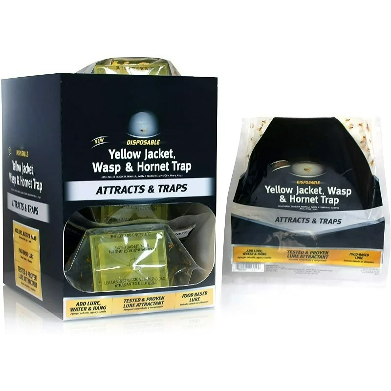

Ловушка для ос, шершней и гусеничных пчел Yellow Jacket, одноразовая пластиковая ловушка с приманкой