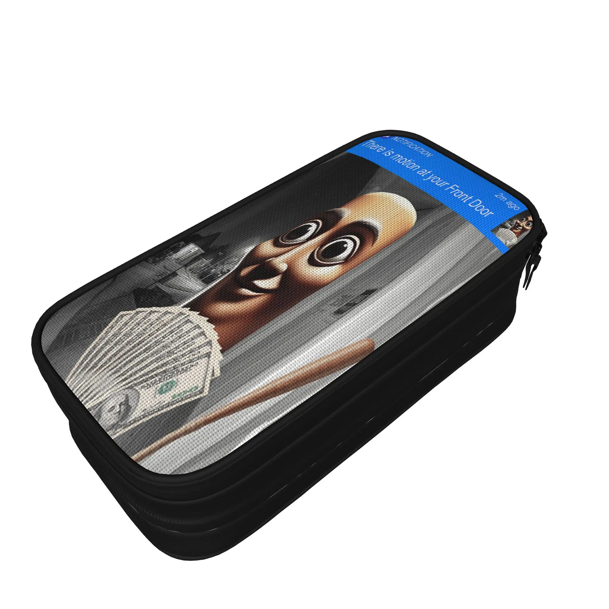There is Motion at Your Front Door Tung Tung Tung Sahur Meme Pencil Case Boy Aesthetic Pencil Pouch Custom School Pencil Cases