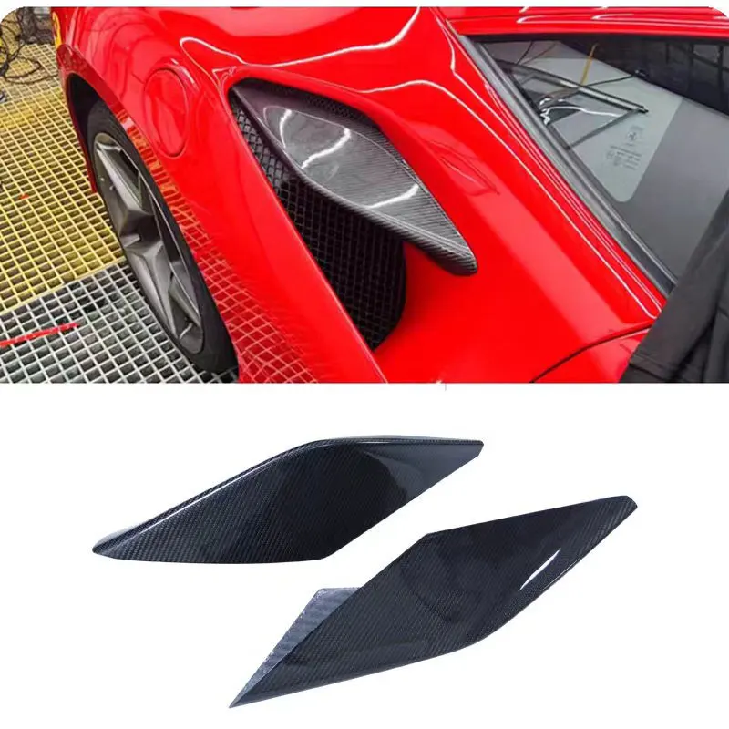

Rear Fender Vent For Ferrari F8 2020-2022 Carbon Fiber Rear Side Air Vent Cover Trims Body Kit Car Accessories Auto Parts