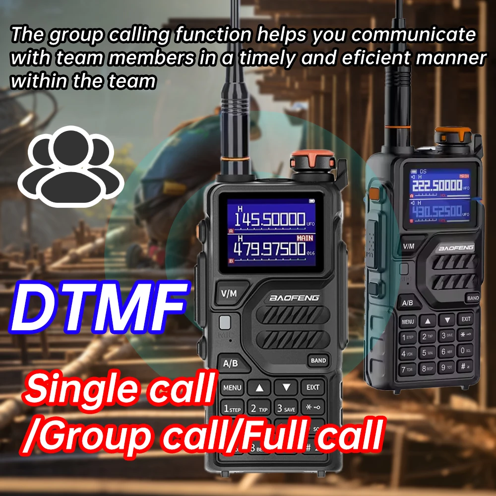 바오펑 K5PLUS 10W 멀티밴드 UHF VHF AM 항공 밴드 999채널 2500mAh 무선 주파수 복사 장거리 핸드헬드 무전기