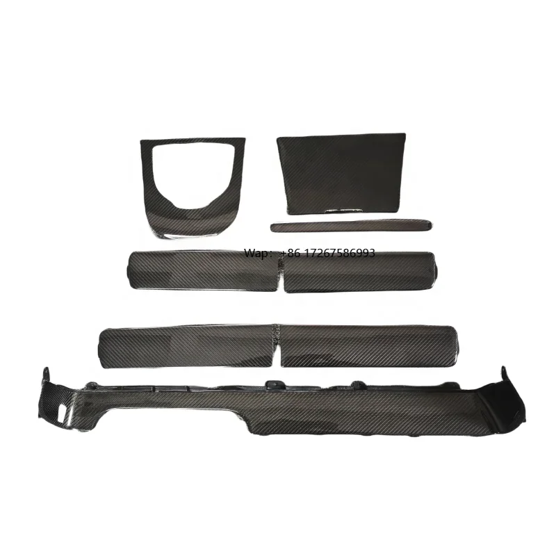 OEM Style Dry Carbon Fiber Interior Door Panel Strip Central Control Cover Plate for Benz G Class W464 G500 G63