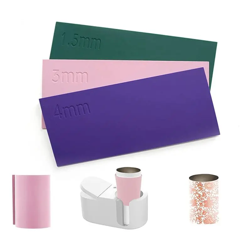 ABCD 3Pcs Sublimation Tumblers Wrap, Silicone Mug Tumbler Wrap Mug Sublimation Wrap for Sublimation Tumblers Mug Heat Press A