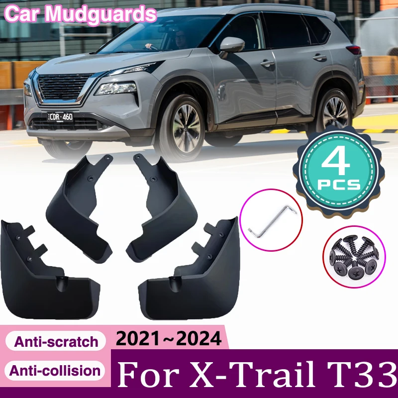 

Car Front Rear Wheel Mud Flaps For Nissan X-Trail T33 2021 2022 2023 2024 Rogue Mudguard Splash Guard Fender Mudflap Accessories