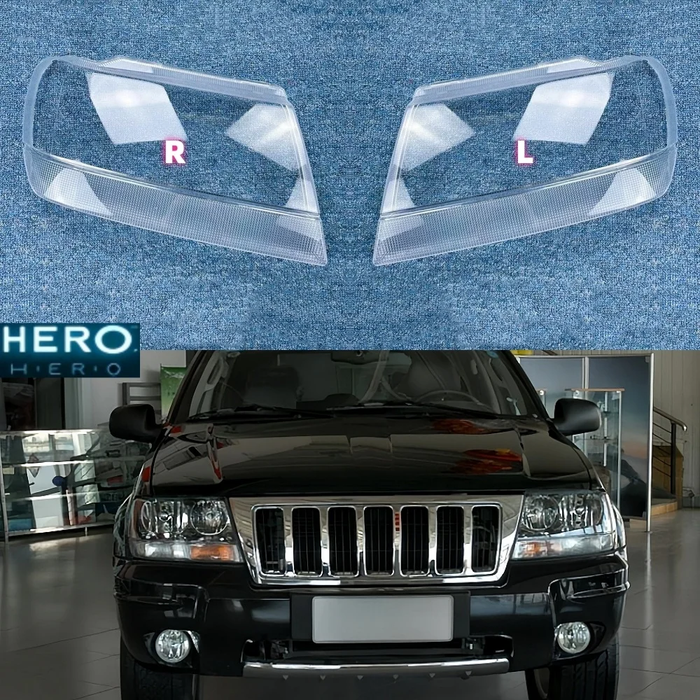 

For Jeep Grand Cherokee 1999 2000 2001 2002 2003 2004 2005 Lampshade Headlamp Cover Lamp Shell Mask Headlight Shade Plexiglass