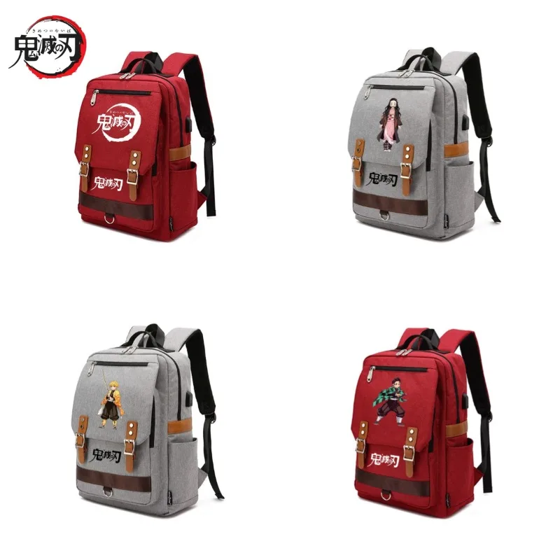 

Demon Slayer Nezuko Kamado Tanjiro Kamado Peripheral Shoulder Bag Student Computer Bag Men's and Women's Lightweight Backpack