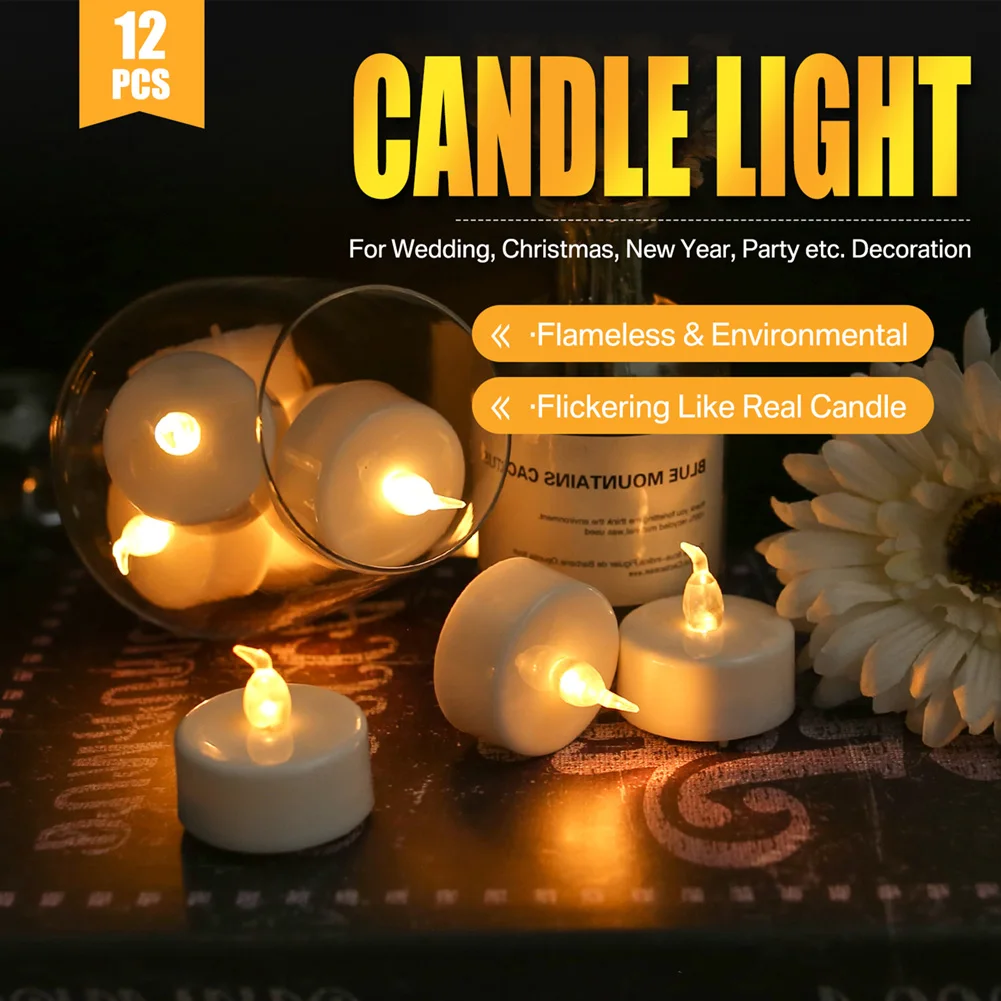 12 قطعة/24 قطعة عديمة اللهب LED الشموع مع الموقت الإبداعية متمنيا شموع الخفقان نذري شمعة لحفل الزفاف عيد الميلاد الديكور