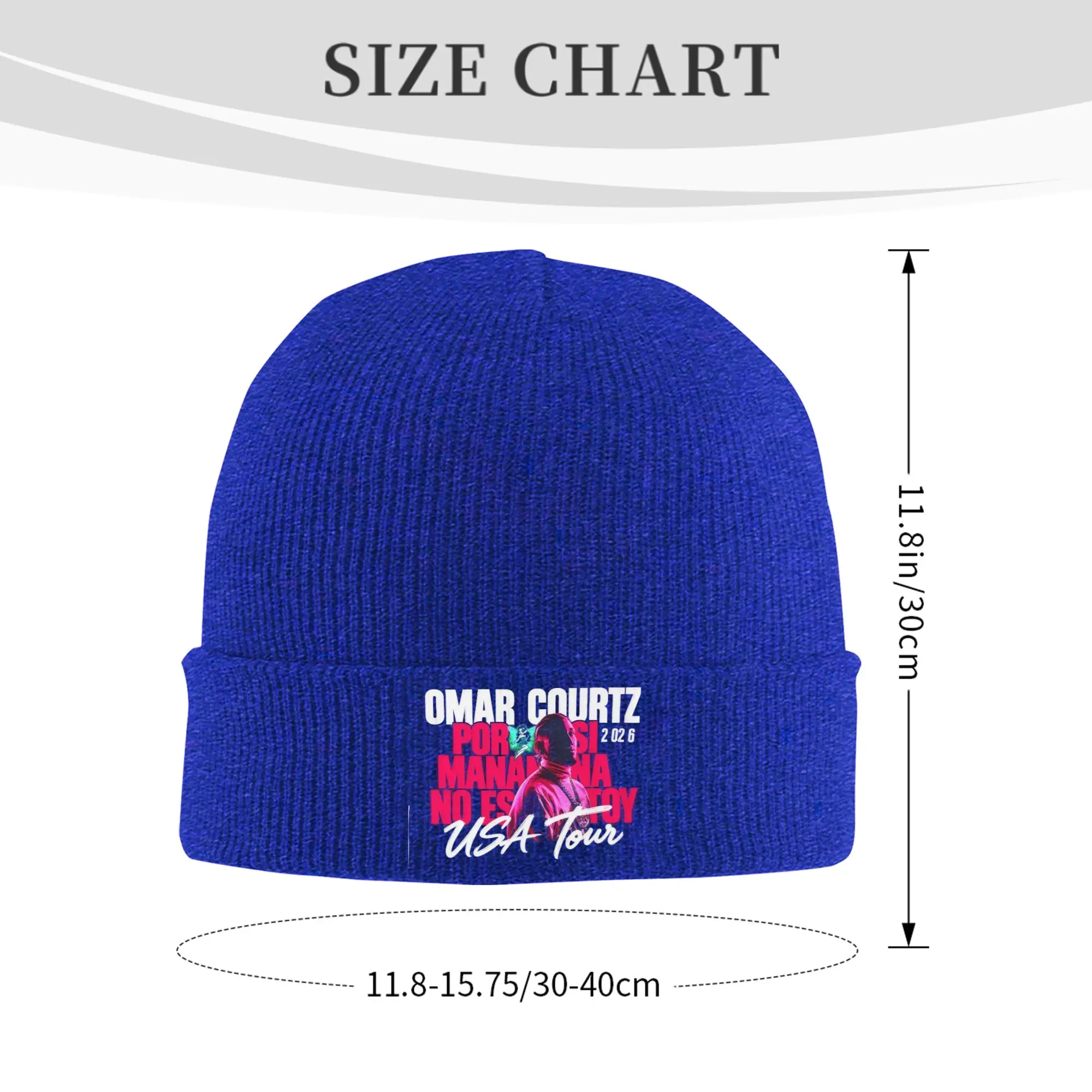 Women Men Knit Cuff Beanie Omar Courtz 2026 Por Si Mañana No Estoy World Tour  Merch Warm Knitted Caps  Beanies Skullies