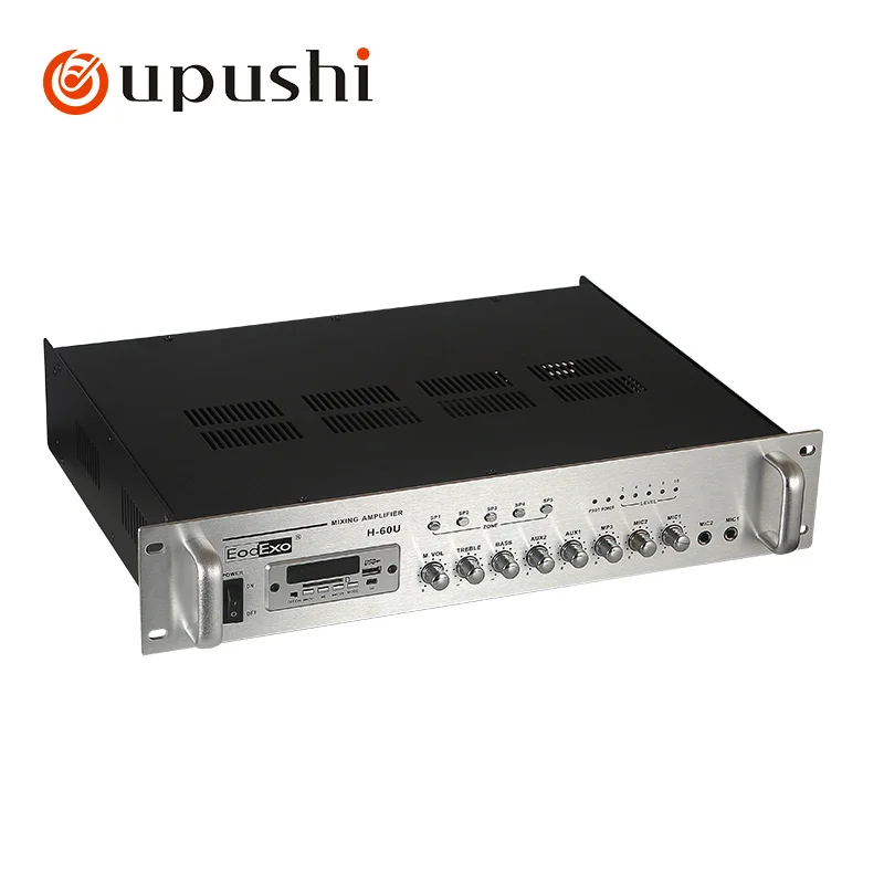 H-60U Public Broadcasting Home Bluetooth Pre amplifier 5-zone High power Audio Constant Voltage Amplifier