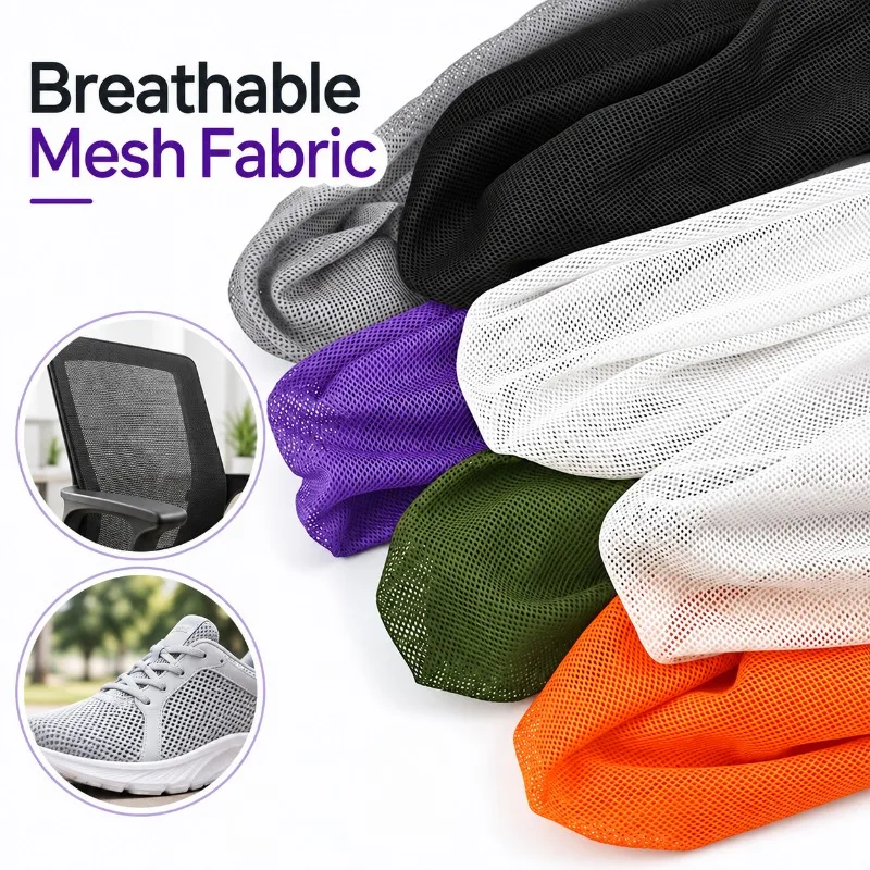 50/100x155cm Spandex Breathable Mesh Fabric Net Cloth Quick-Dry Fabrics Curtain Sports Dress Garment Decor DIY Sewing Accessory