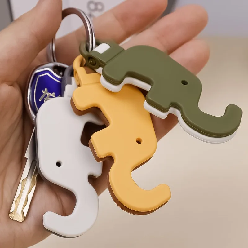 Cute Cartoon Phone Holder Elephant Desktop Mobile Phone Tablet Stand Mount Keychain Pendant Portable Mini Kickstand Holder