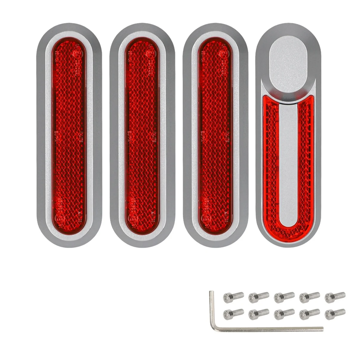 

Модифицированный декоративный чехол для скутера M365 Pro 1S, универсальный декоративный край, пластиковый блок, светоотражающая полоса, красный цвет